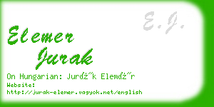 elemer jurak business card